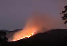 Wildfire near lost youth location