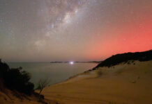 aurora australis from Rainbow Beach