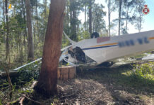 Lucky escape for plane crash pair