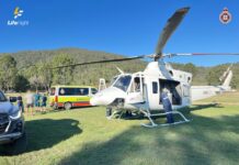 Curra crash sees rider airlifted