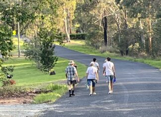 Pie Creek Walkers brave the heat