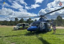 Airlift after Glen Echo motorbike crash