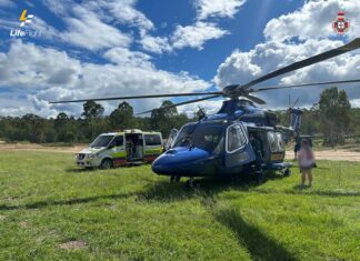 Airlift after Glen Echo motorbike crash